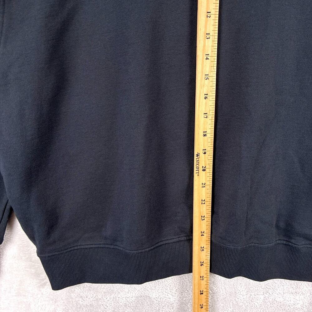 Levis Sweatshirt Womens XL Black Garment Dyed Relaxed Oversized Classic Preppy - Picture 5 of 9